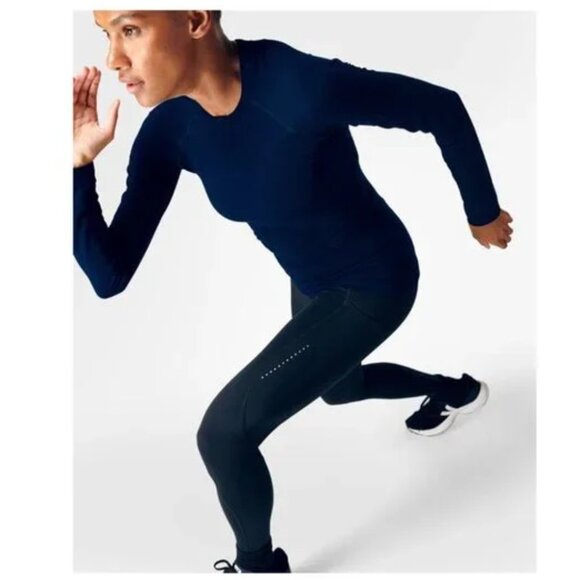 Sweaty Betty Eco Therma Full Length Navy Blue Leggings SB6783 Size Small 4-6 - Picture 2 of 15